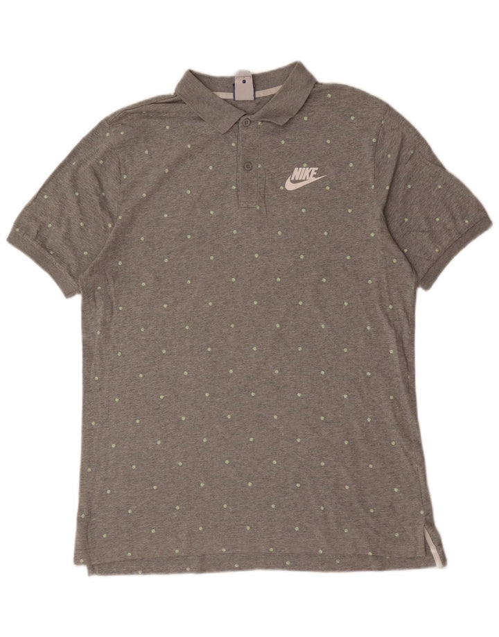 Nike Polo Shirt til mænd, stor grå polka Dot bomuld