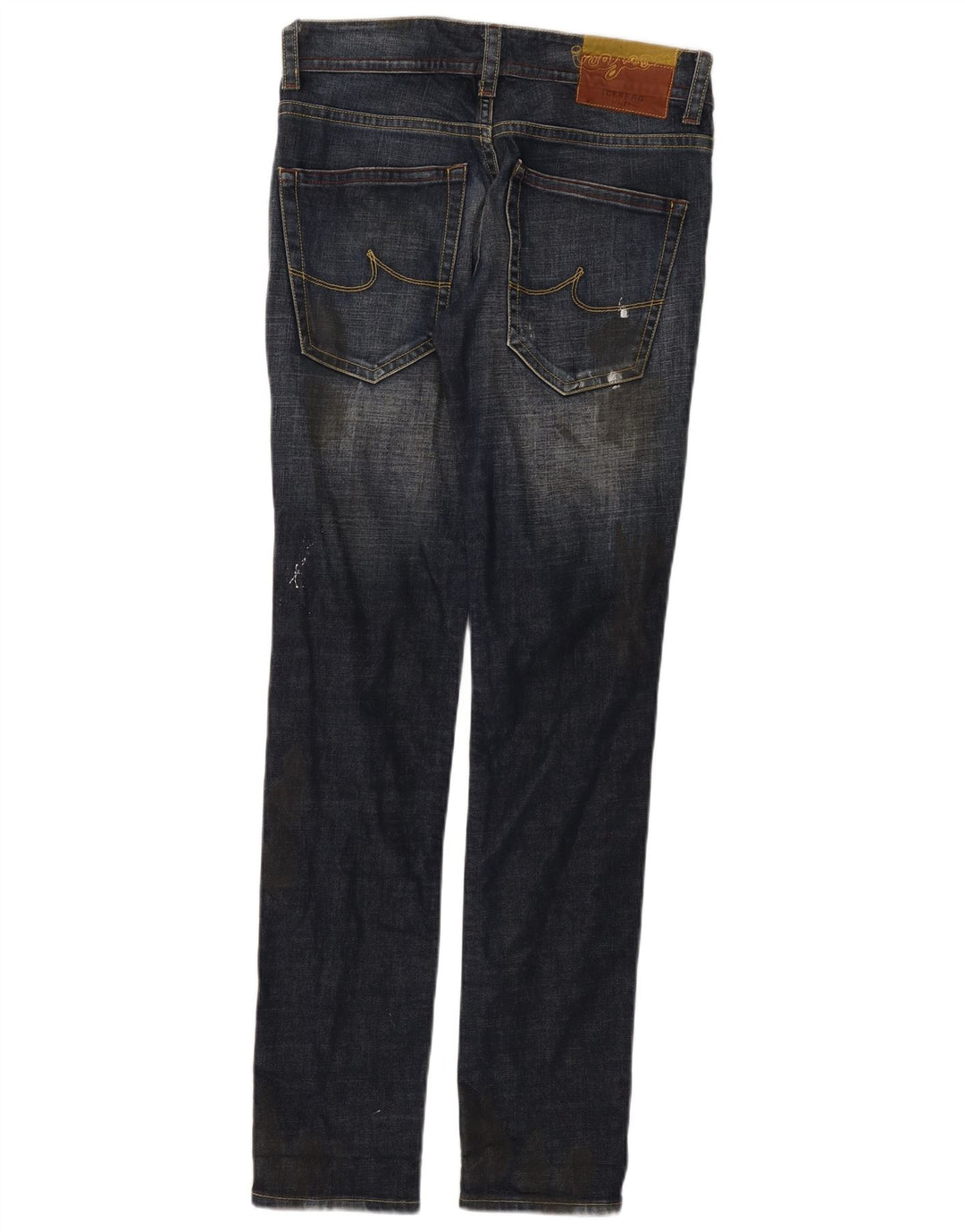 Iceberg Dame Slim Jeans W31 L34 Marineblå Bomuld