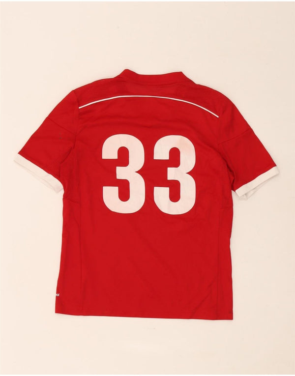 Adidas drenge grafisk t-shirt top 13-14 år XL Rød polyester