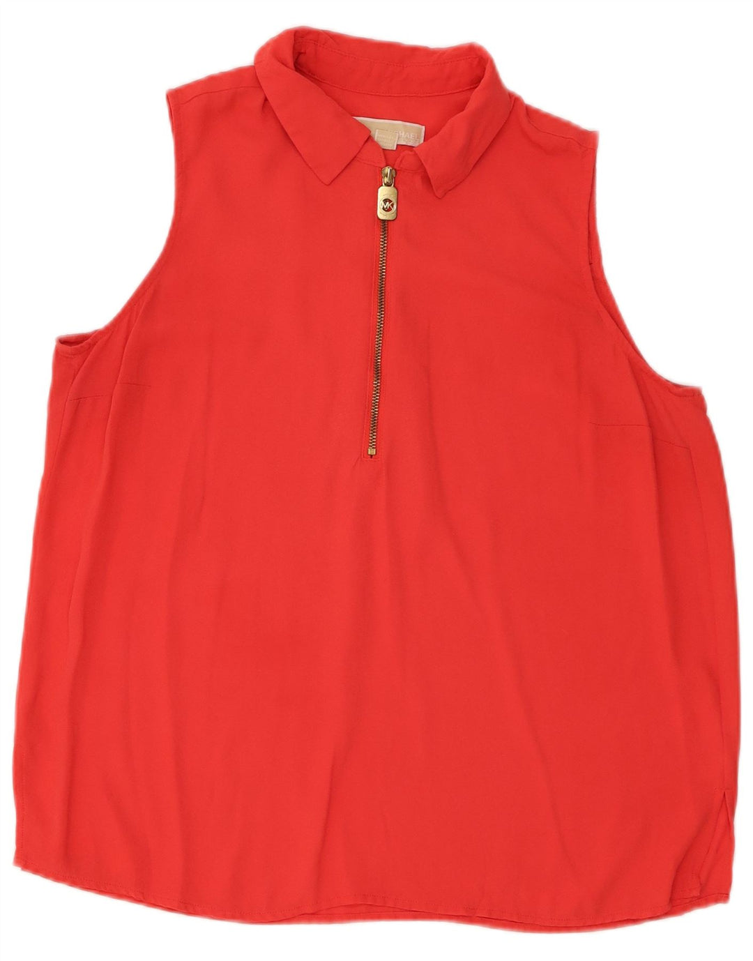 MICHAEL KORS Dame ærmeløs bluse Top UK 14 Large Red