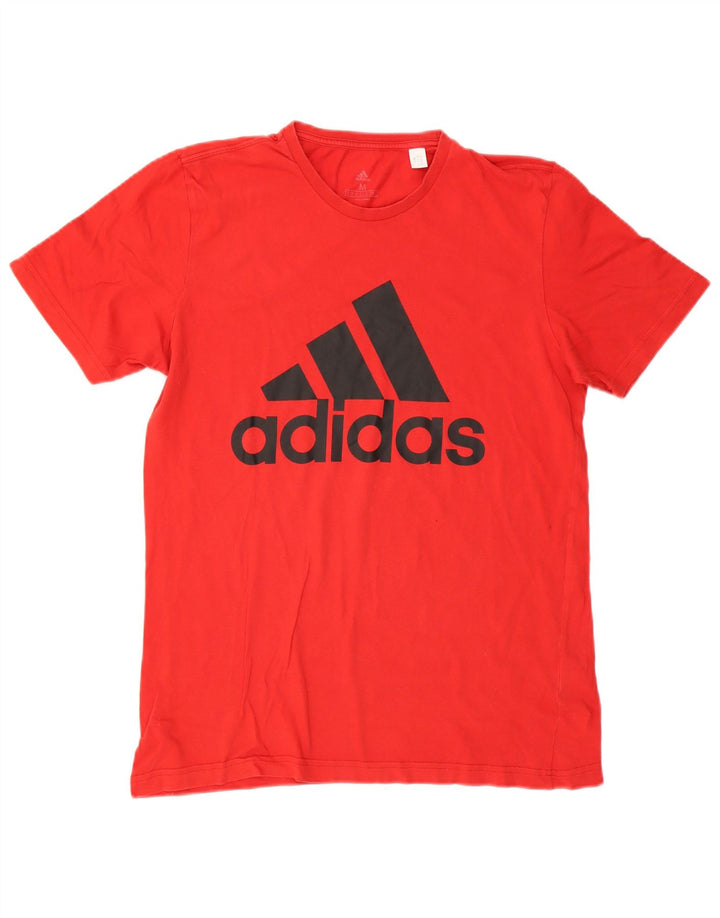 Adidas Herre grafisk T-shirt Top Medium Rød Bomuld