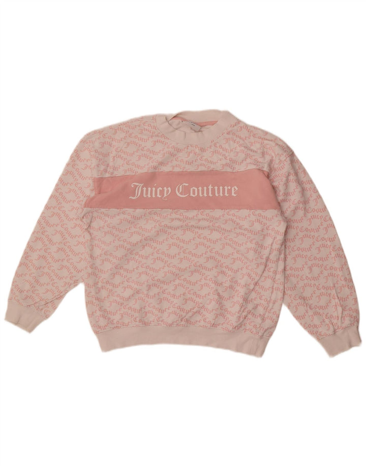 Juicy Couture Dame Sweatshirt Jumper UK 14 Medium White Colourblock