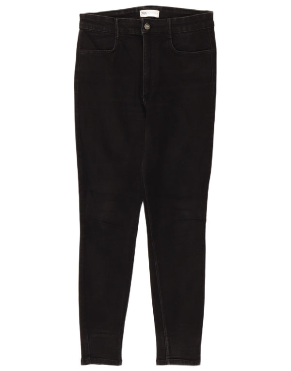 Zara Dame Skinny Jeans EU 42 Large W32 L28 Sort Bomuld