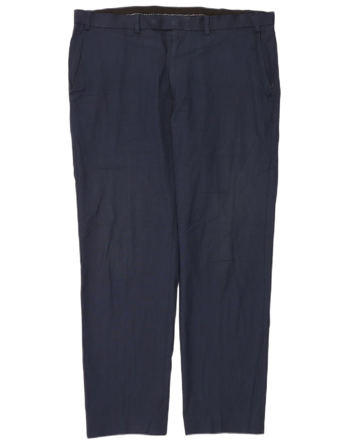 Marks & Spencer Straight Suit Bukser til mænd W38 L31 Marineblå polyester
