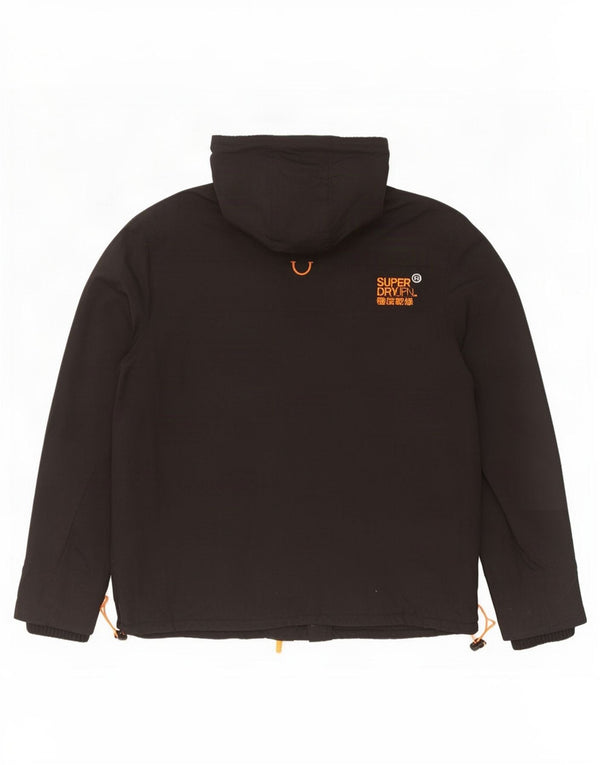 Superdry Windcheater vindjakke med hætte til mænd UK 40 Large Black