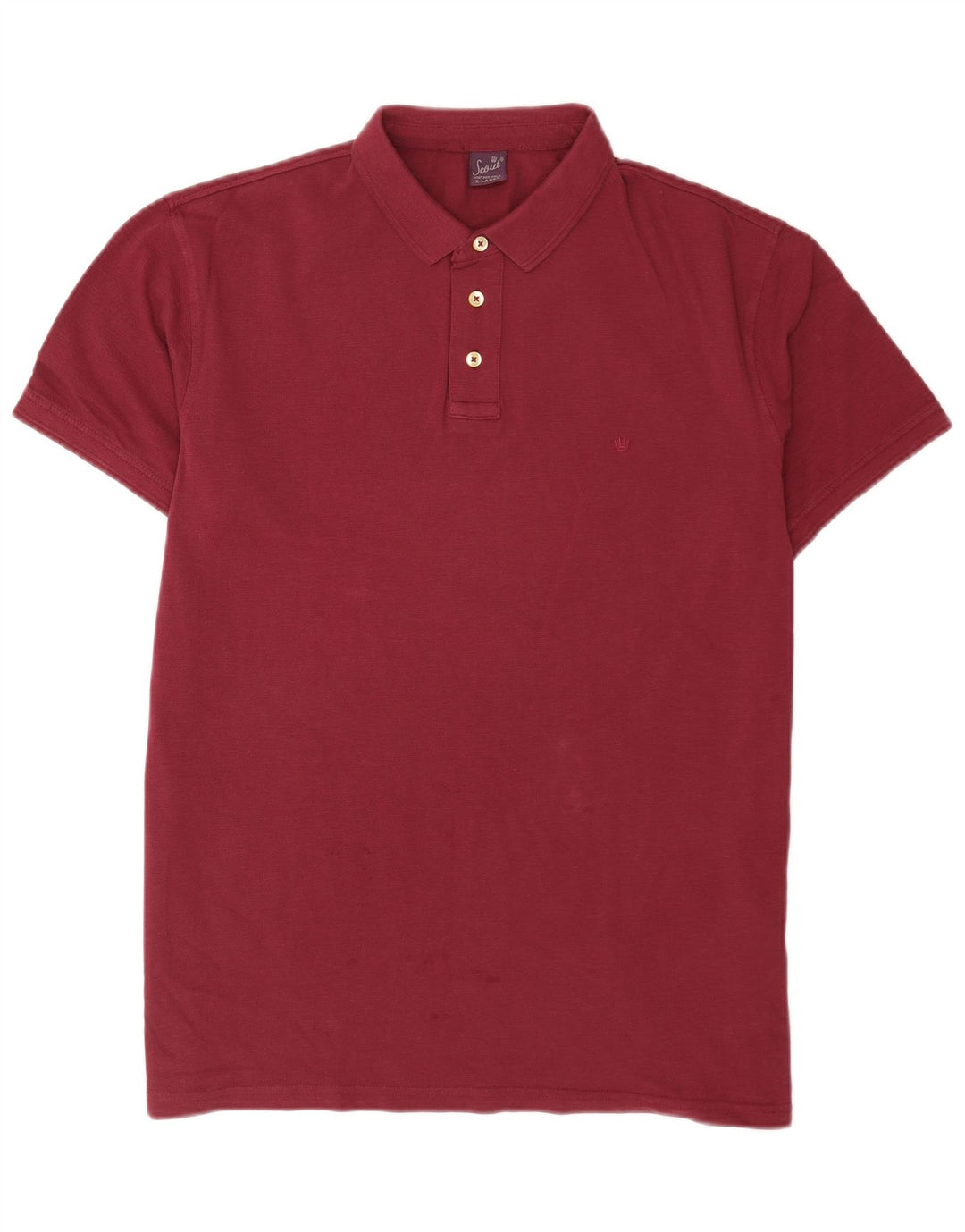 Scout herre poloshirt XL rødbrun bomuld