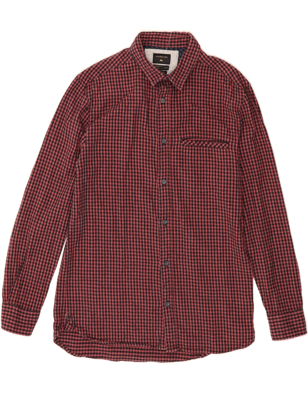QUIKSILVER Mens Modern Fit Flannel Shirt Small Red Gingham Cotton Vintage Quiksilver and Second-Hand Quiksilver from Messina Hembry 