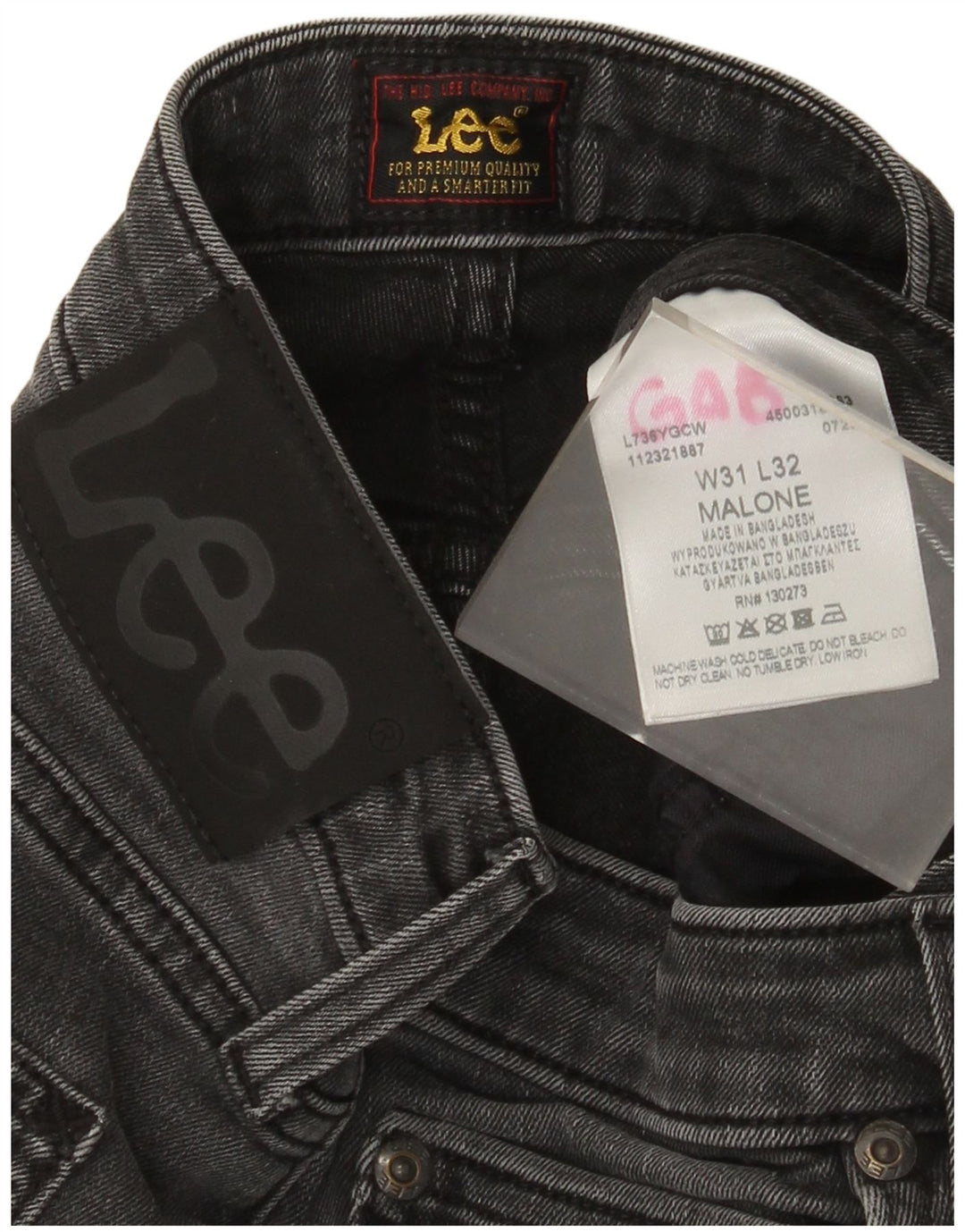 Lee Herre Malone Slim Jeans W31 L27 Grå Bomuld