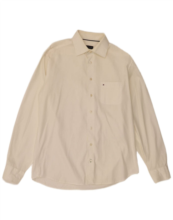 Tommy Hilfiger Herreskjorte str. 39 15 1/2 Medium Off White Bomuld