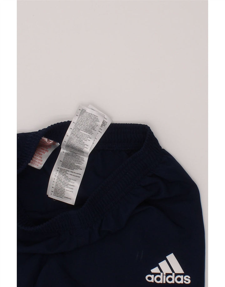 ADIDAS Boys Leinster Rugby Sports Shorts 5-6 år Navy Blue Polyester