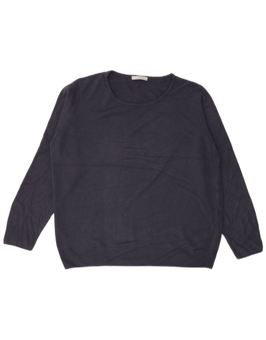 MARKS & SPENCER Dame Boat Neck sweater UK 20 2XL Navy Blue