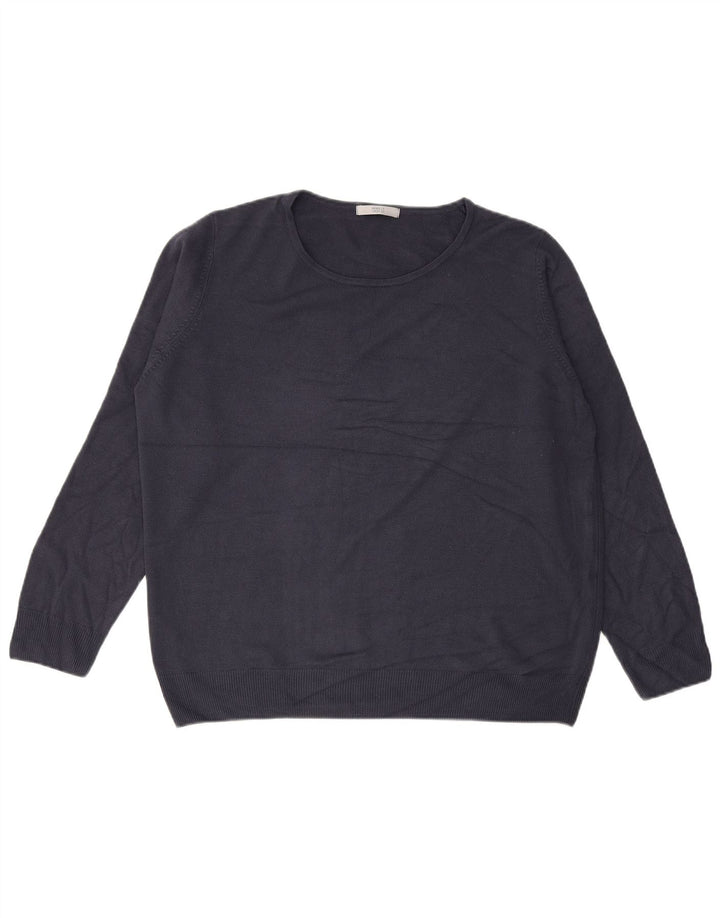 MARKS & SPENCER Dame Boat Neck sweater UK 20 2XL Navy Blue