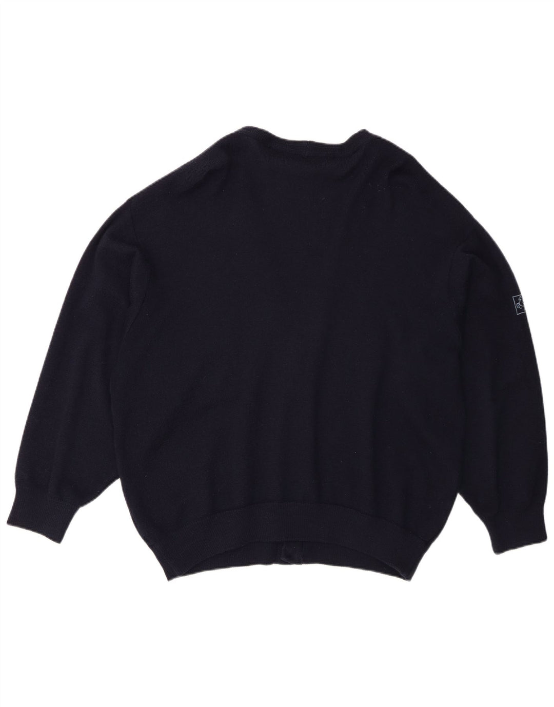 Milan Herre Cardigan Sweater EU 52 Large Navy Blue Virgin Wool