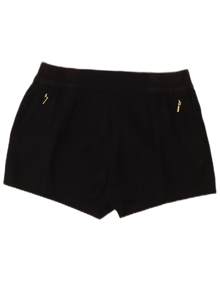 Zara Dame Casual Shorts Large W32 Sort Polyester