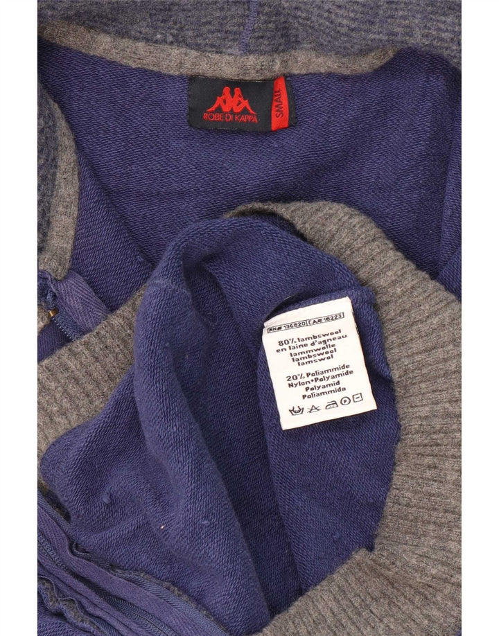 Kappa sweater med hætte til mænd, lille blå farveblok lammeuld