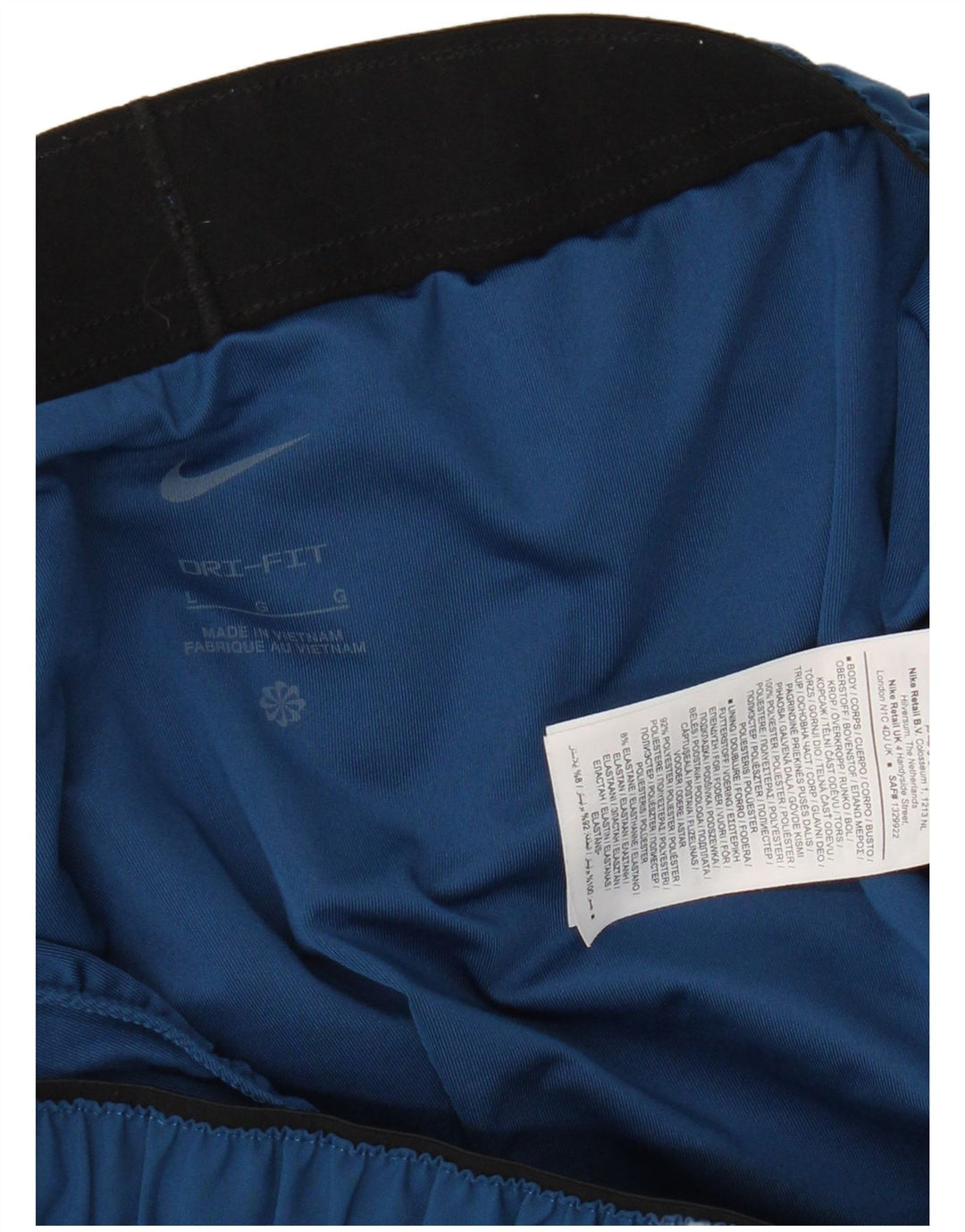 Nike Herre Dri Fit grafiske sportsshorts store blå polyester