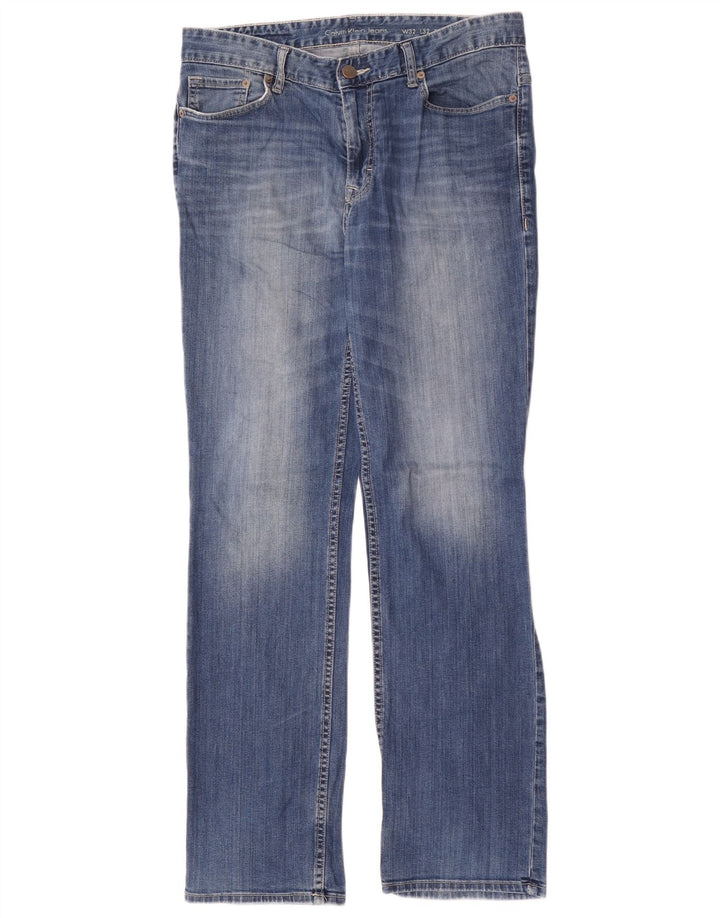 Calvin Klein Straight Jeans til mænd W32 L32 Blå Bomuld