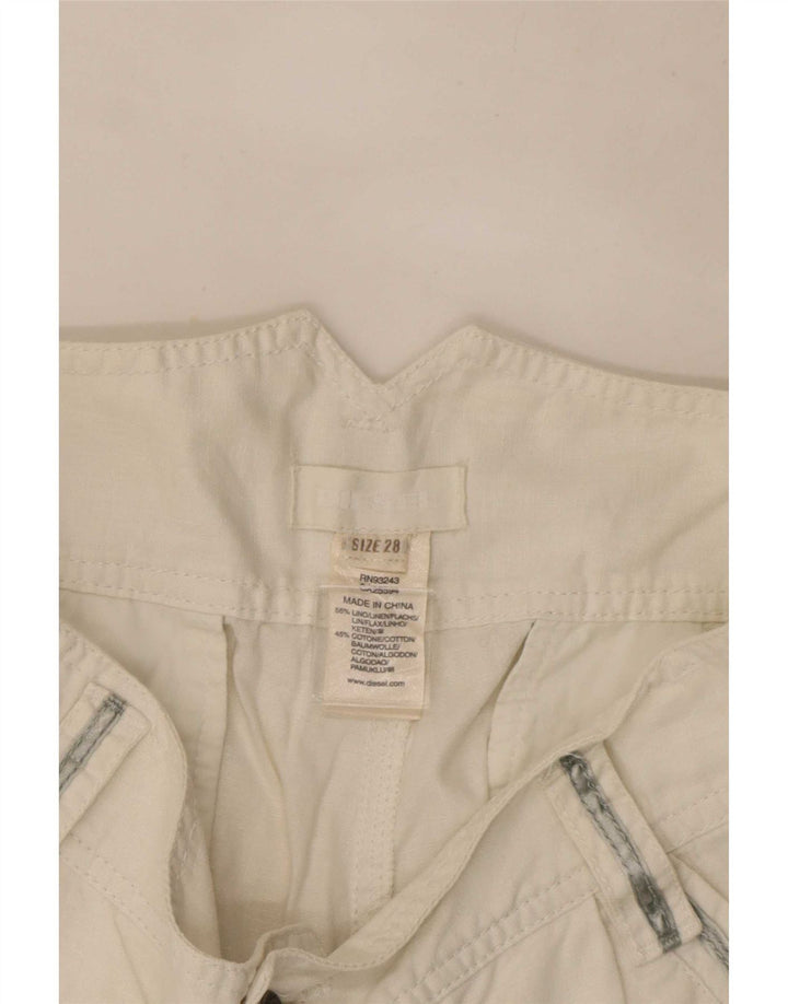 Diesel Dame Hot Pants W28 Medium Hvid Linned