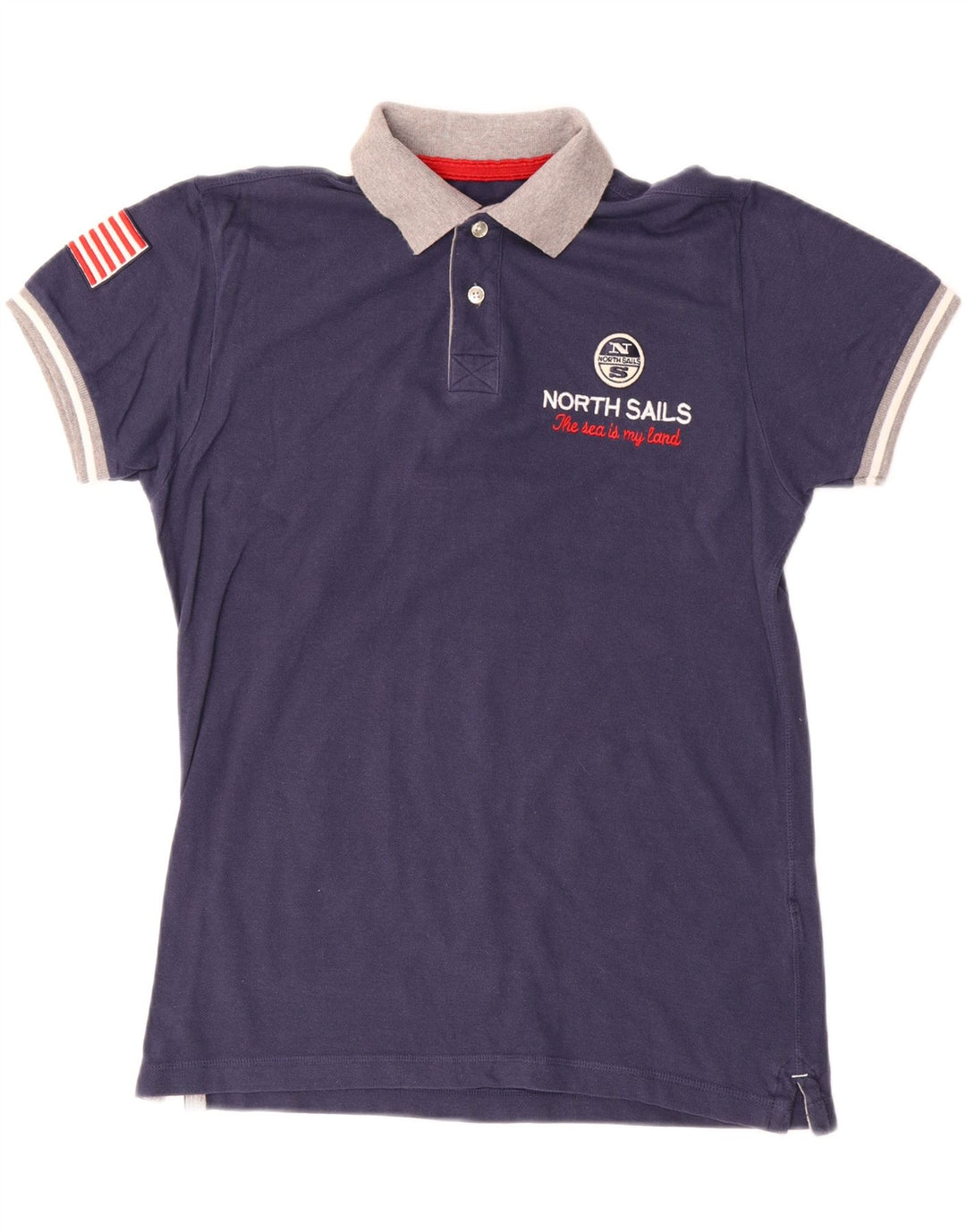 NORTH SAILS Grafisk poloshirt til mænd Lille marineblå farveblok