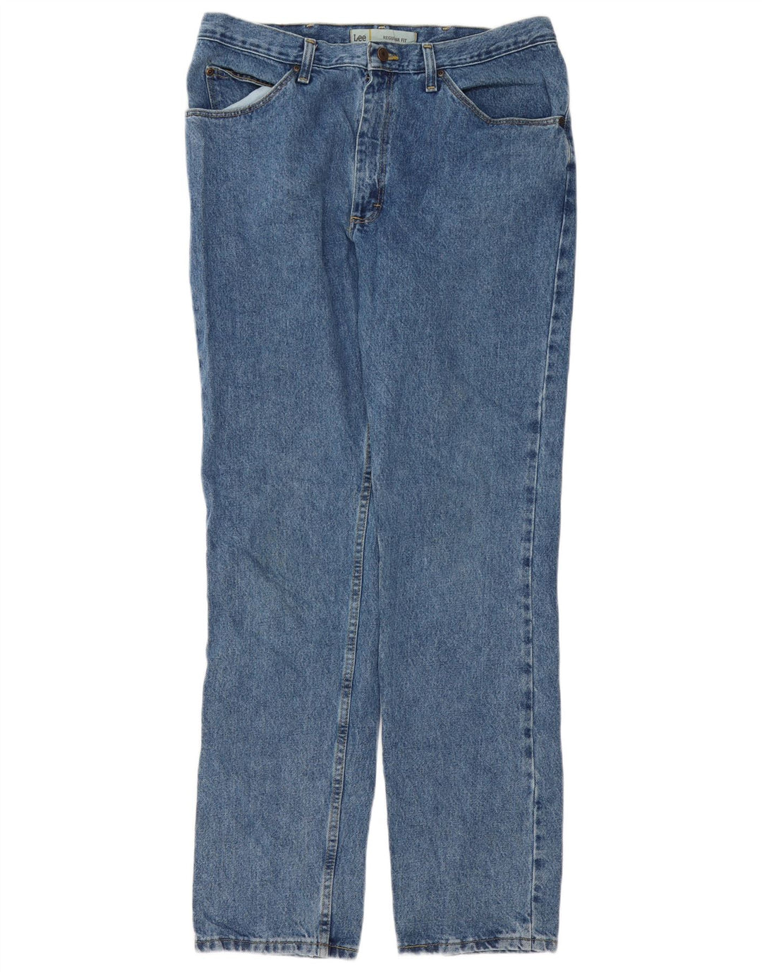Lee Herre Regular Fit Straight Jeans W36 L34 Blå Bomuld