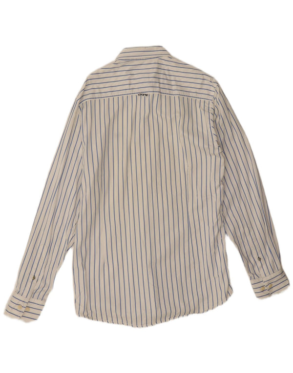 Crew Clothing Mens Tailored Fit Shirt Medium White Striped Cotton