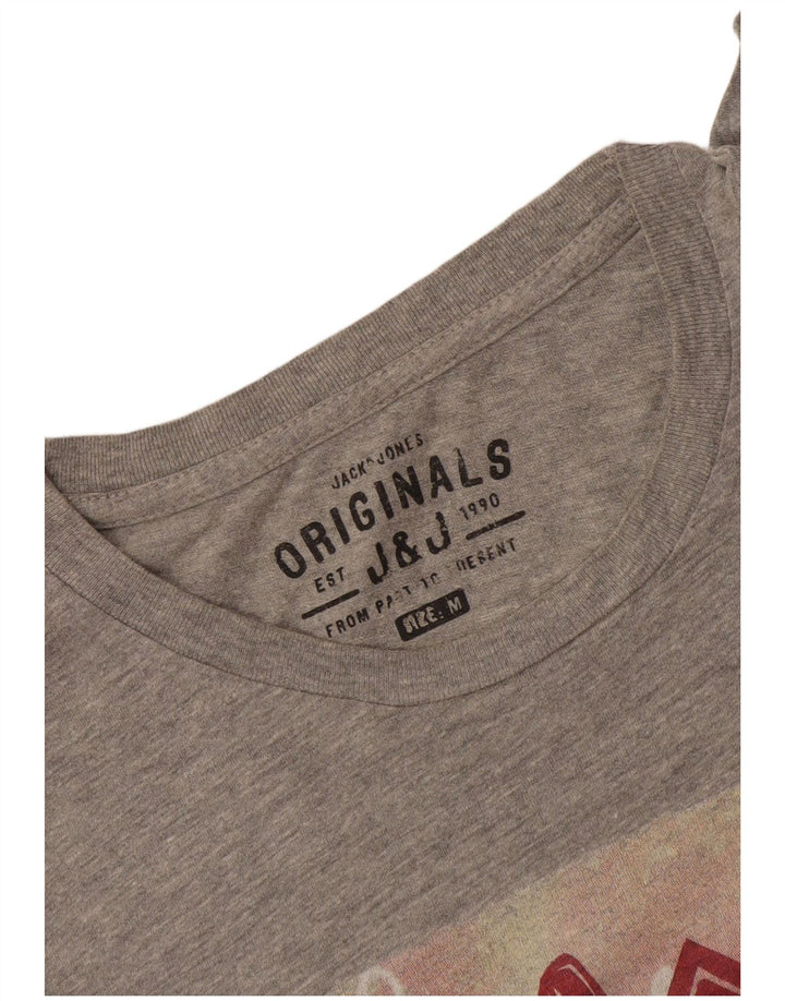 Jack & Jones Herre grafisk T-shirt Top mellemgrå