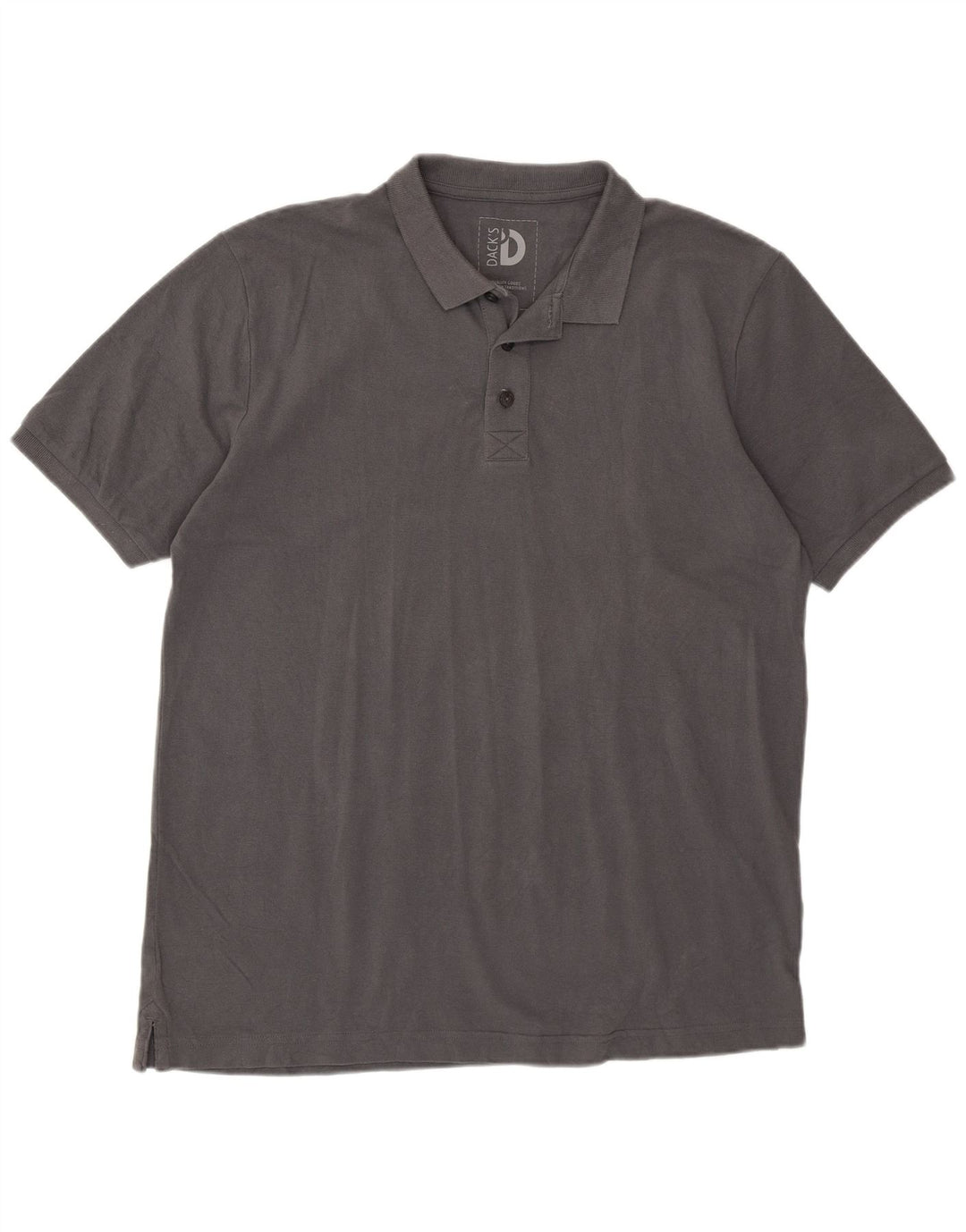 Dacks herre poloshirt, stor grå bomuld