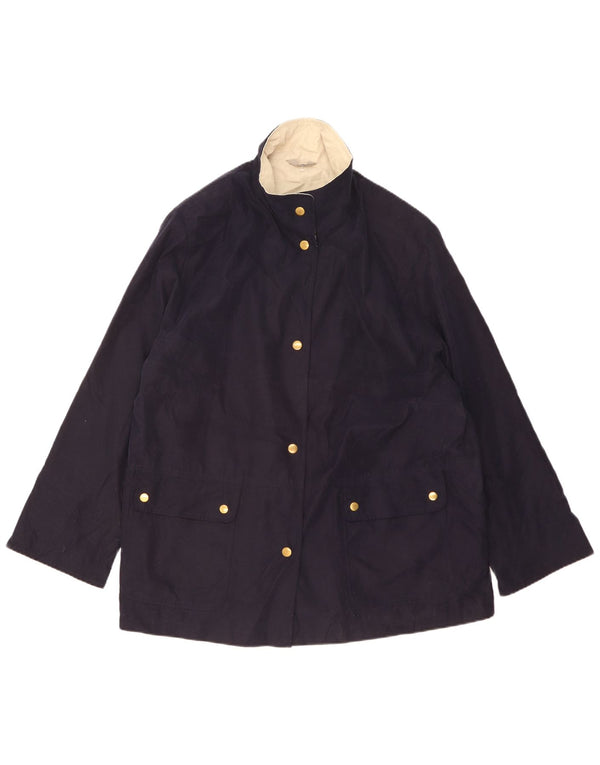 Marks & Spencer Womens Utility Jacket UK 20 2XL Navy Blue Polyester
