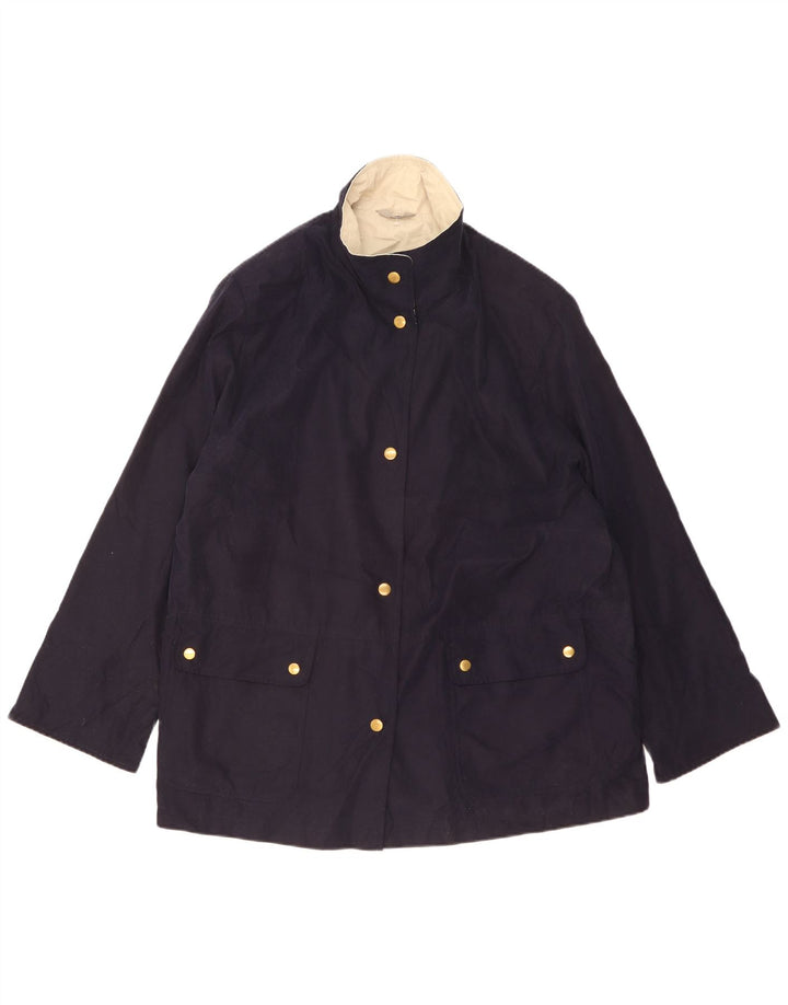 Marks & Spencer Womens Utility Jacket UK 20 2XL Navy Blue Polyester