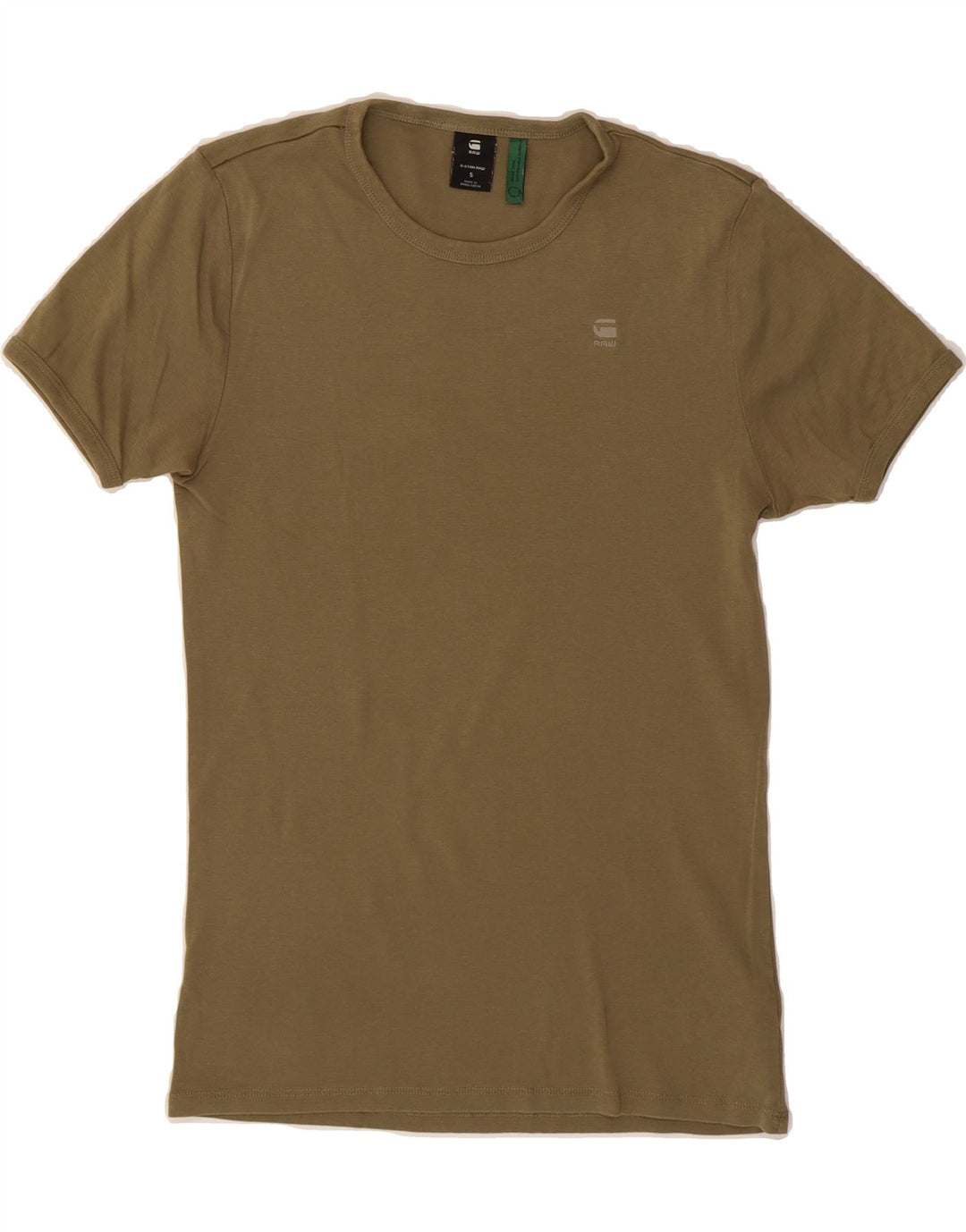 G-STAR Mens T-Shirt Small Khaki Cotton Vintage G-Star and Second-Hand G-Star from Messina Hembry 