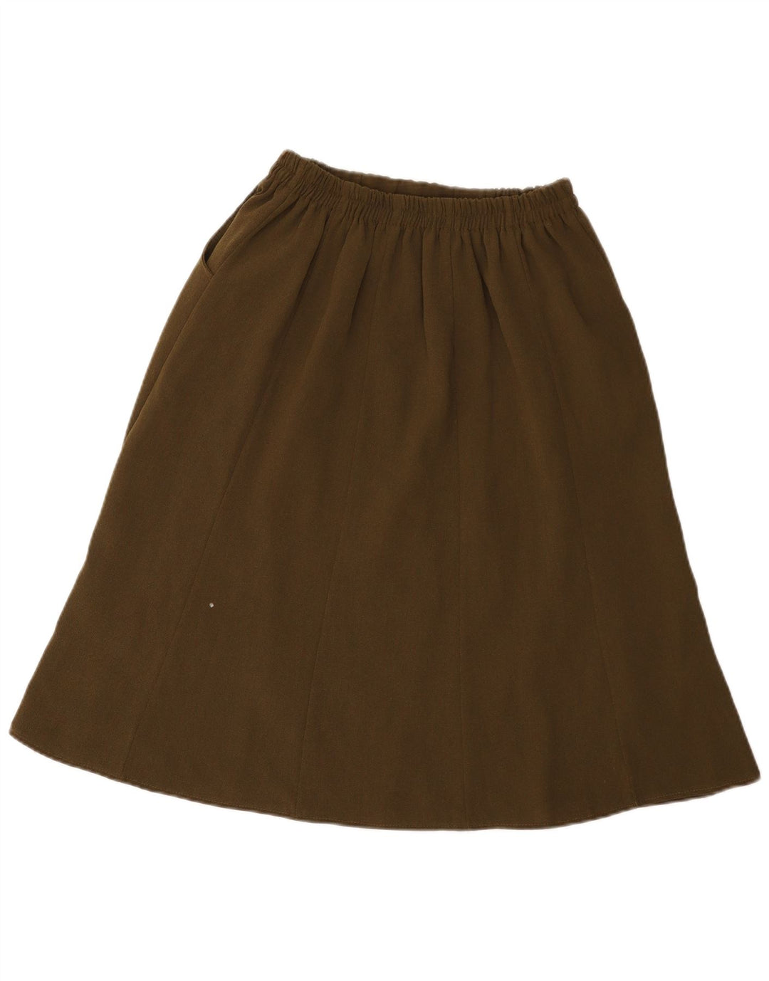 Vintage A-line nederdel til kvinder W28 Medium Khaki Polyester