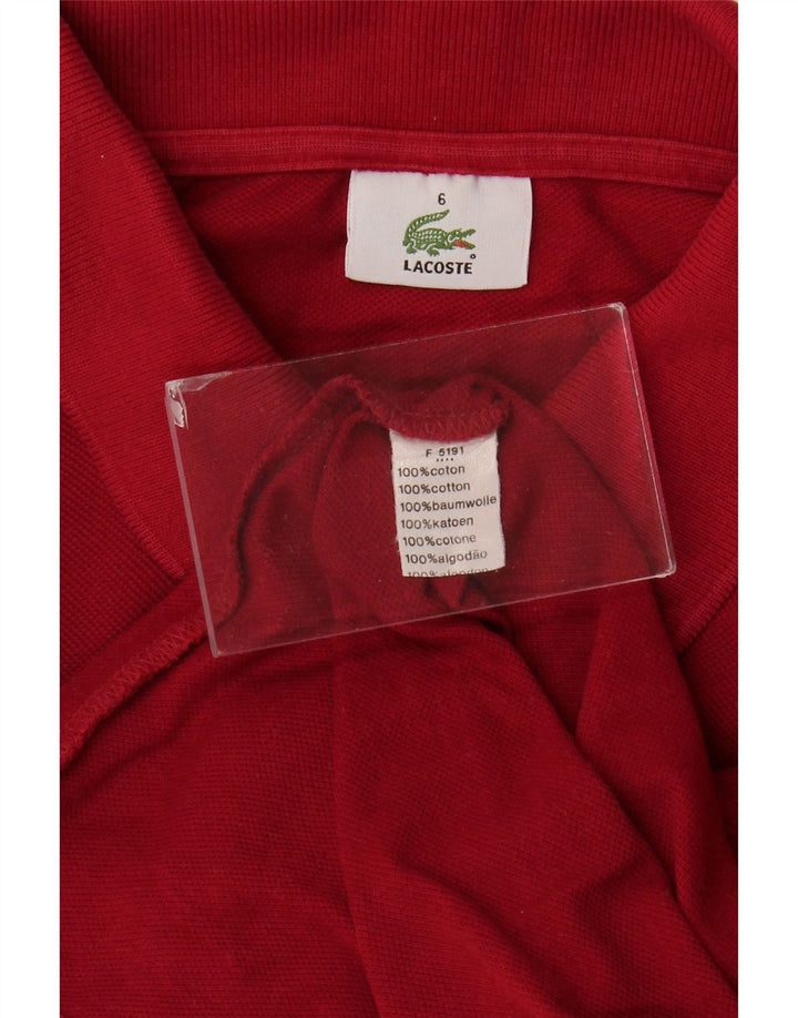 LACOSTE Poloskjorte til mænd Størrelse 6 XL Rød Bomuld