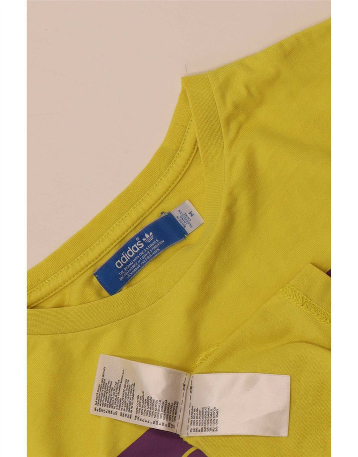 Adidas Herre grafisk T-shirt Top Medium Gul Bomuld
