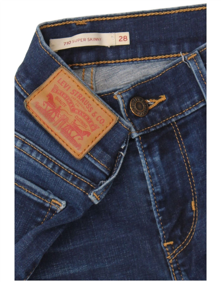 Levi's Dame 710 Super Skinny Jeans W28 L29 Marineblå