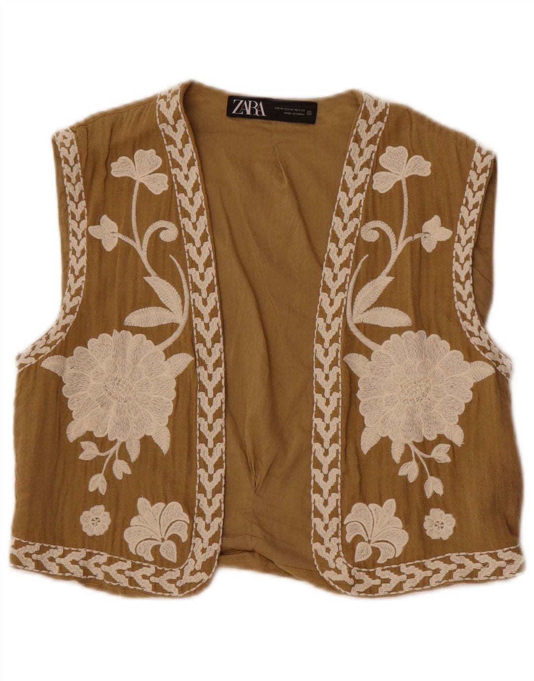 Zara Damevest UK 12 Medium Beige Floral