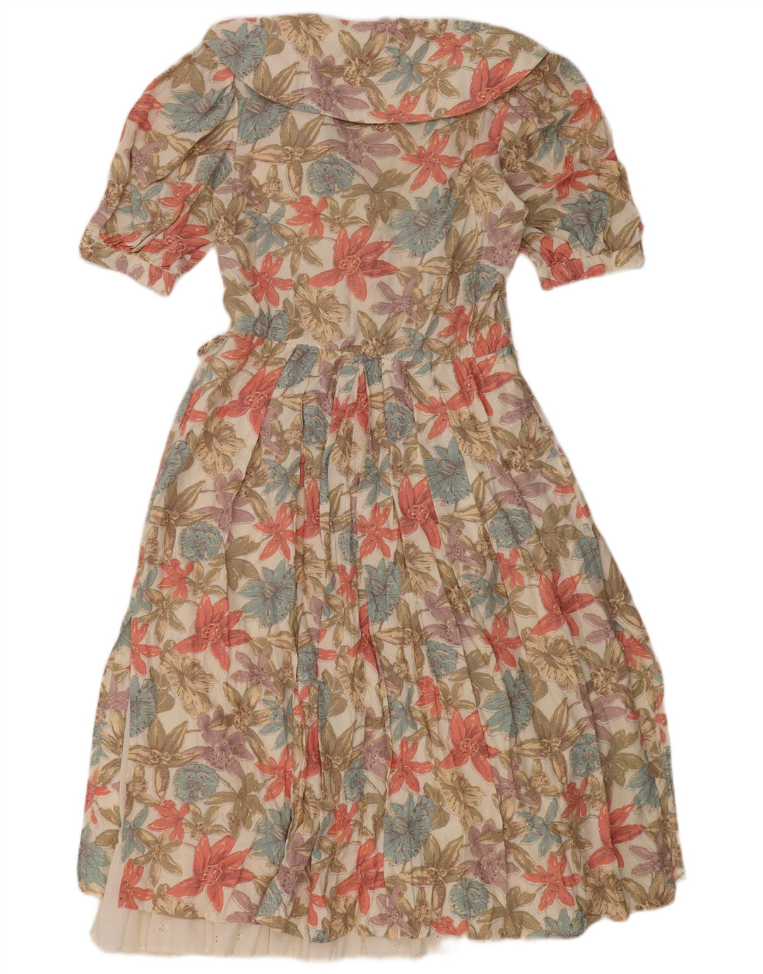 Ny Hurtig A-Line Kjole til kvinder EU 36 Small Multicolored Floral Viscose