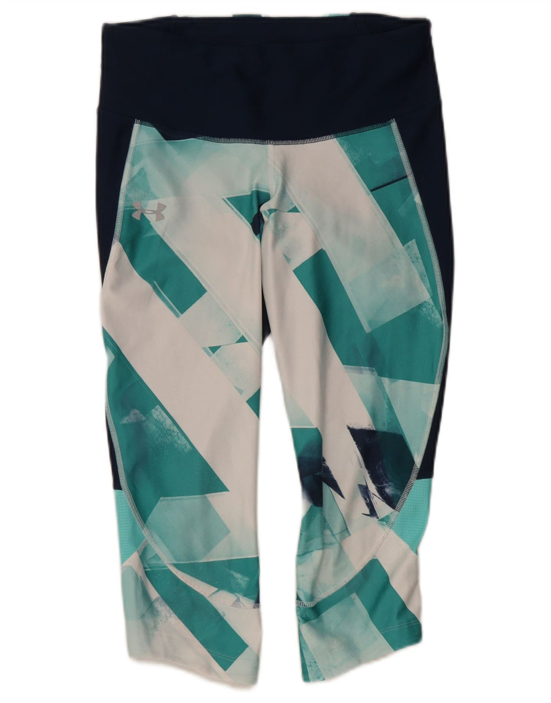 Under Armour Compression Leggings til kvinder UK 12 Medium Turkis Geometric