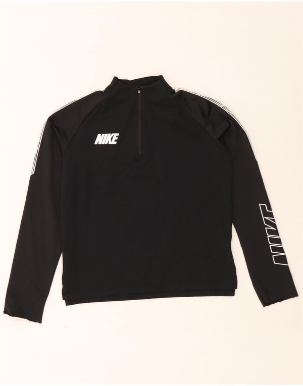 Nike Girls Dri Fit Grafisk Top Langærmet 12-13 År Stor Sort