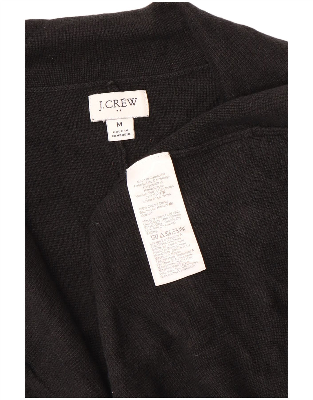 J. CREW Dame 2-knaps blazerjakke UK 14 Medium Sort Bomuld