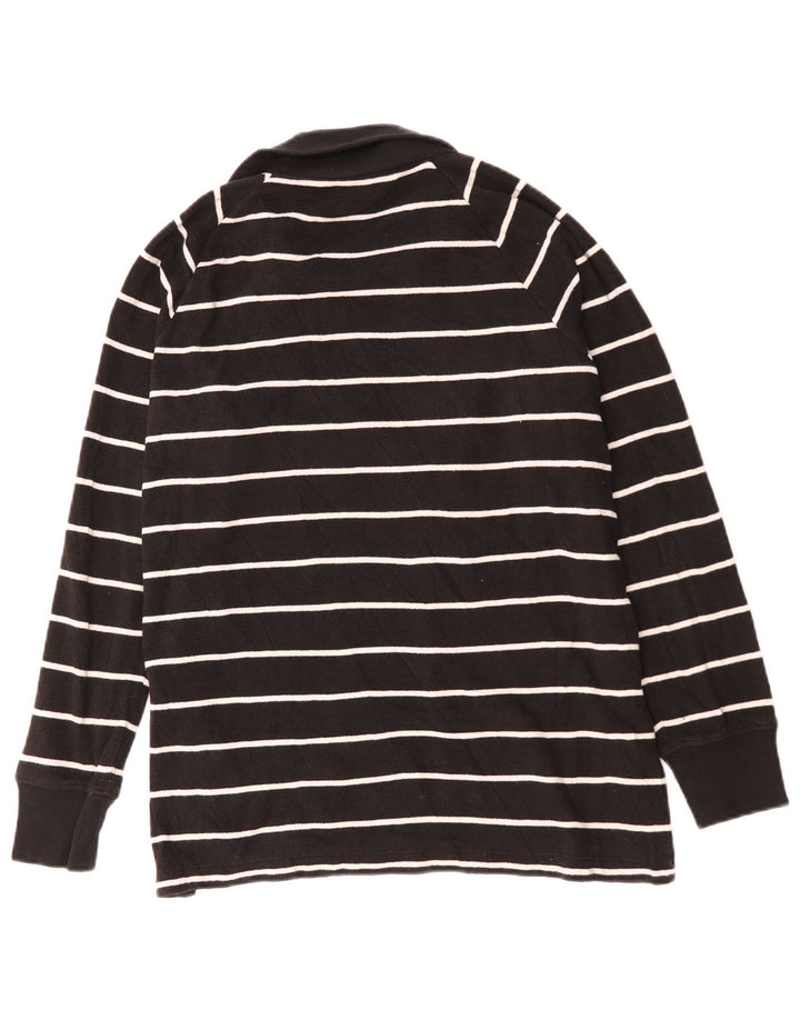 J. Crew Dame Sweatshirt Jumper UK 16 Stor sort stribet bomuld