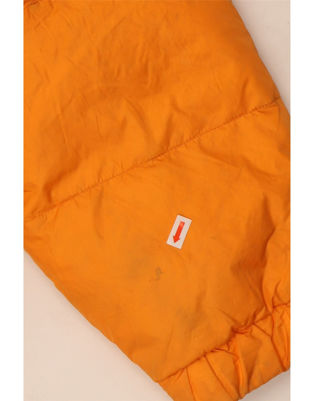 Vintage Herre grafisk hættepolstret jakke UK 42 XL Orange Polyester