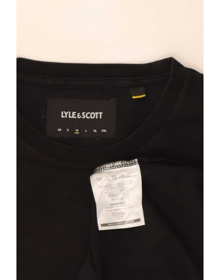 Lyle & Scott Herre T-Shirt Top Medium Sort Bomuld