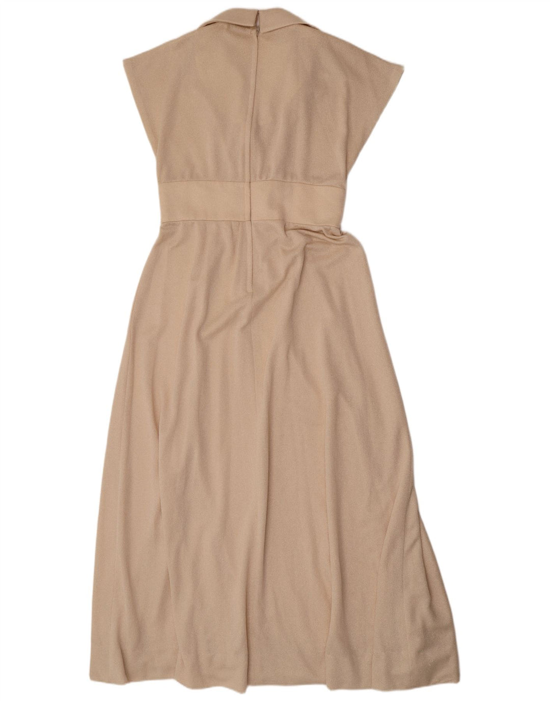 Eastex Dame Maxi Dress UK 14 Medium Beige Polyester