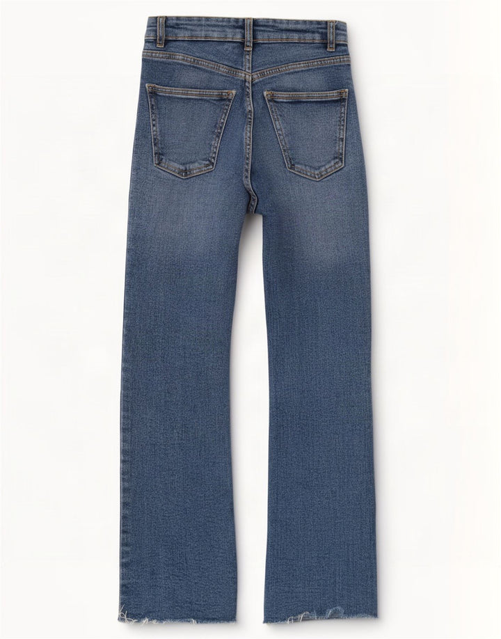 Zara Dame Flared Jeans EU 32 2XS W22 L25 Blå