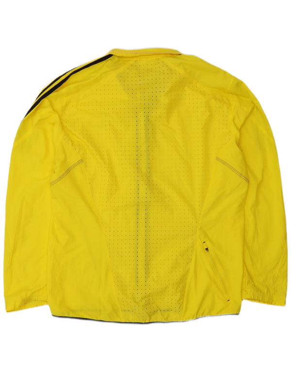 Adidas Herre Clima Proof Regnjakke UK 40 Stor Gul Polyester