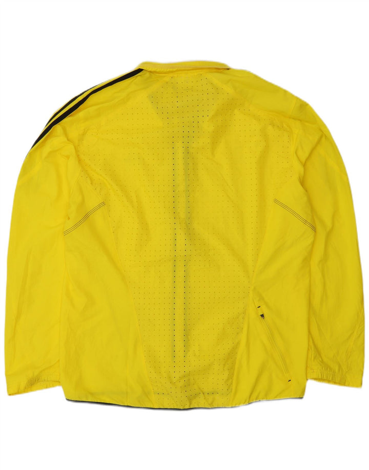 Adidas Herre Clima Proof Regnjakke UK 40 Stor Gul Polyester