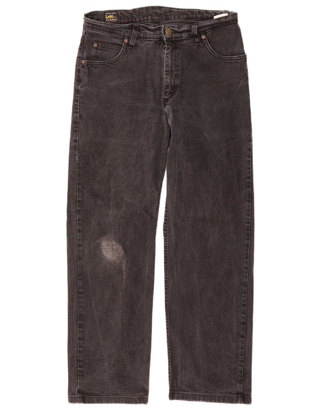 Lee Straight Jeans til mænd W30 L27 Grå bomuld