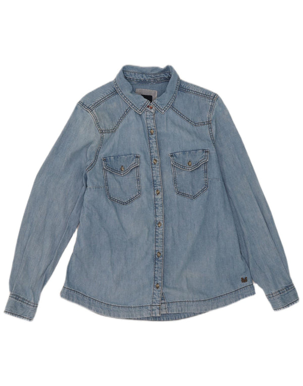 Crew Clothing Dame Denim Shirt UK 14 Large Blue Cotton