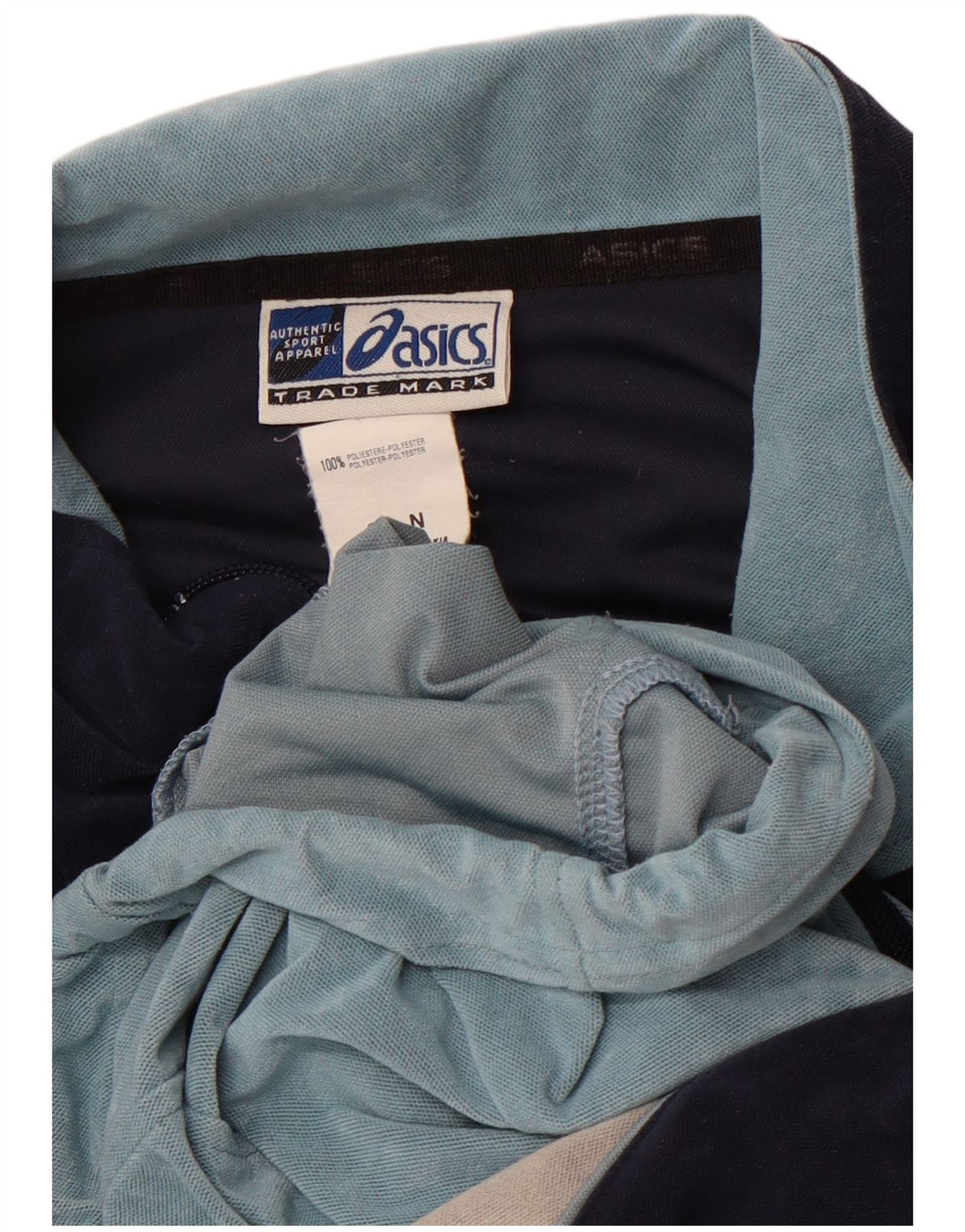 ASICS Træningsdragt til mænd, topjakke, stor blå farveblok polyestersport