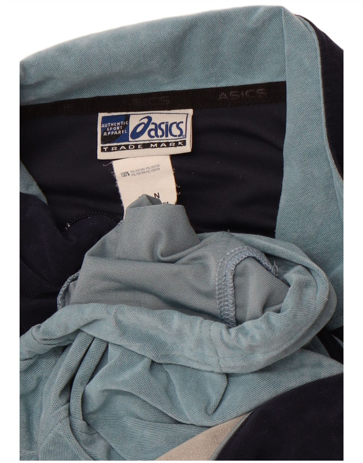 ASICS Træningsdragt til mænd, topjakke, stor blå farveblok polyestersport